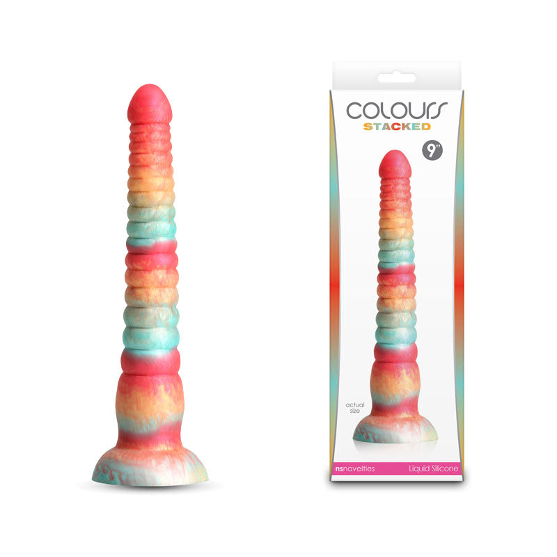 Colours Stacked - 9'' Dildo - Red/Gold - Red/Gold 23 cm Fantasy Dildo NS Novelties